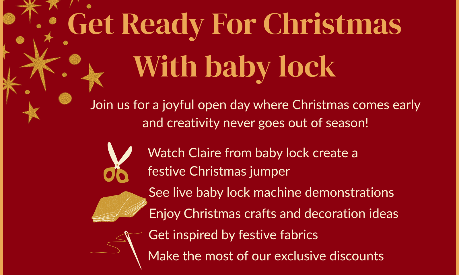 Get Ready For Christmas With baby lock