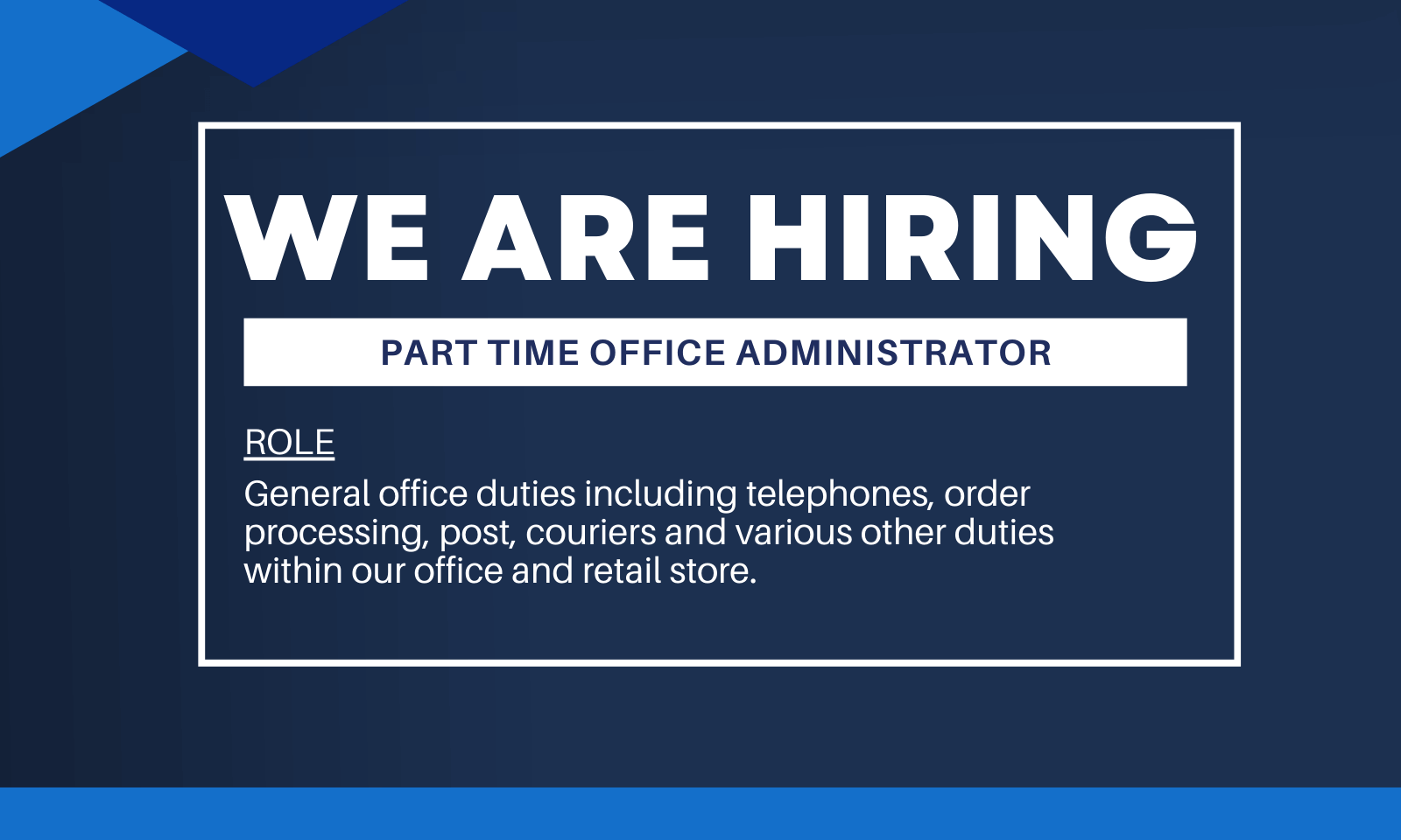 We Are Hiring