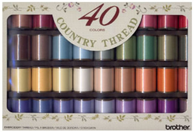 Brother Country Embroidery Thread Set Matt Finish (40 colours)