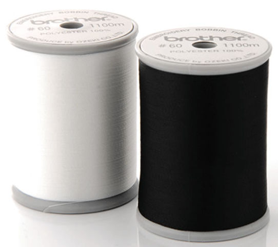 Brother Embroidery Bobbin Thread #60 – Black 1100m