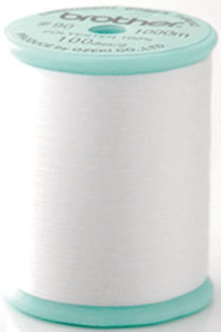 Brother Embroidery Bobbin Thread #90 – White 1000m