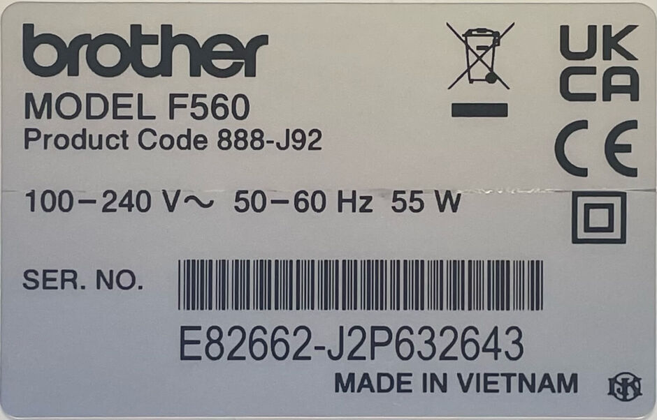 F560 Serial Number