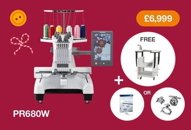 Brother PR680W Embroidery Machine (Single-Head, 6-Needle)