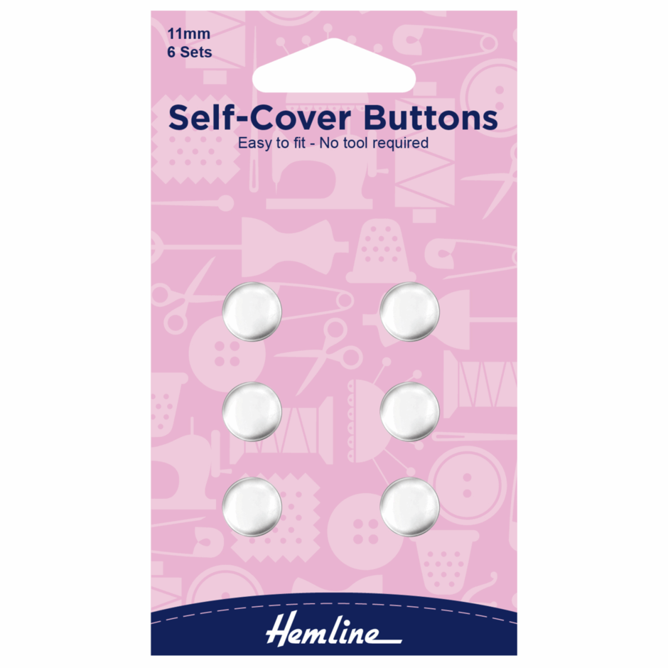 11mm metal self cover buttons