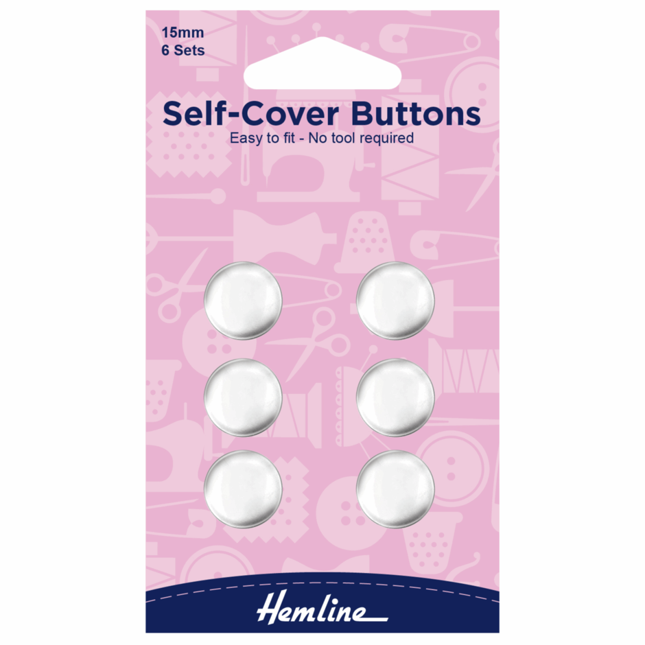 15mm metal self cover buttons
