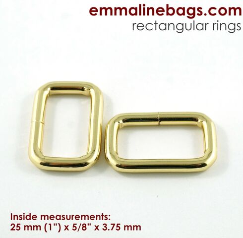 Emmaline Bags | 25mm Rectangular Rings 4pk