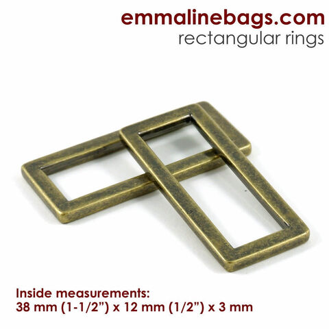Emmaline Bags | 38mm Flat Rectangular Rings 4pk