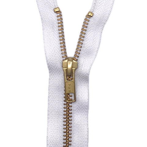 Habico YKK Jean Zip in White