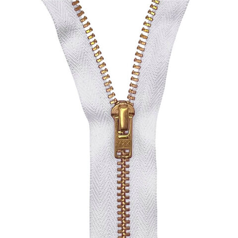 Habico YKK Brass Skirt Zip in White
