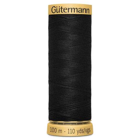 Gutermann Natural Cotton Thread Black No. 5201
