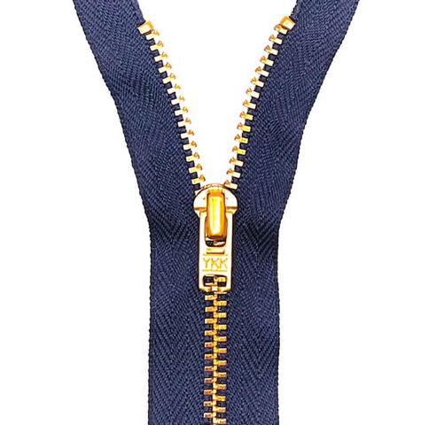 Habico YKK Brass Skirt Zip in Navy Blue