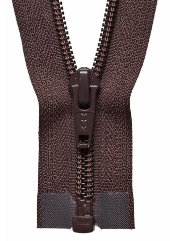 Habico YKK Open End Zip in Dark Brown