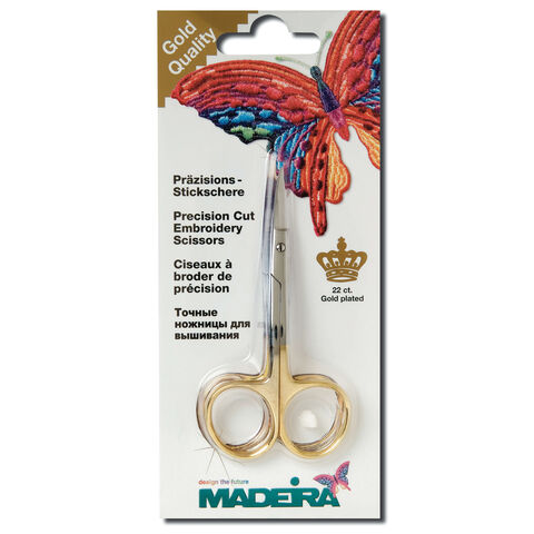 Madeira Double Curved Precision Cut Embroidery Scissors - 3.5"