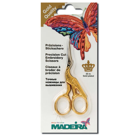 Madeira Stork Style Precision Cut Embroidery Scissors - 3.5"