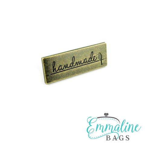 Emmaline Bags | Metal Bag Label with bird