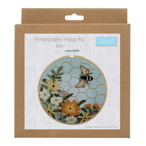 Trimits Embroidery Kit with Hoop: Bee