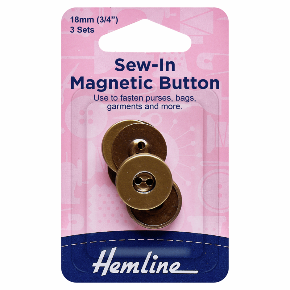 brass magnetic sew in button