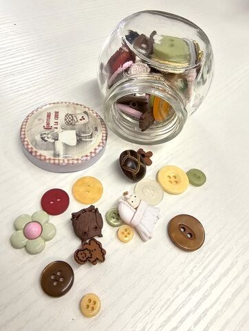 Small Assorted Buttons Jar