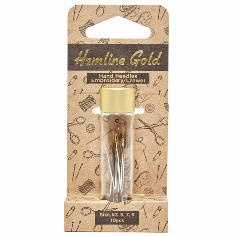 Hemline Gold Embroidery/Crewel Hand Needles