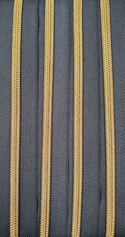 Continuous Zip | #5 Nylon Zip Gold Teeth
