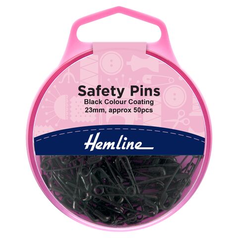 Hemline Safety Pins | Black