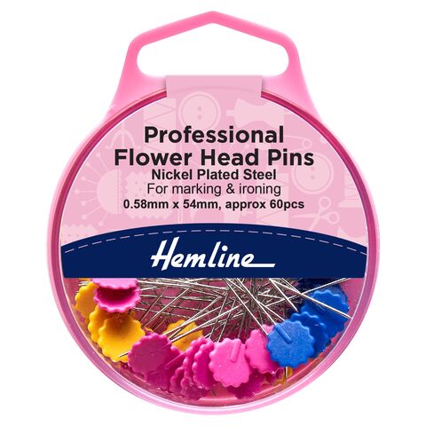Hemline Professional Flower Head Pins