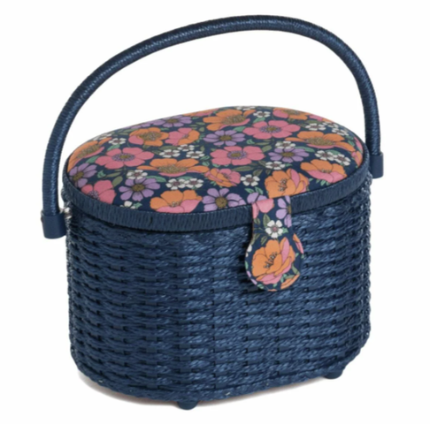 Hobby Gift | Floral Oval Wicker Basket