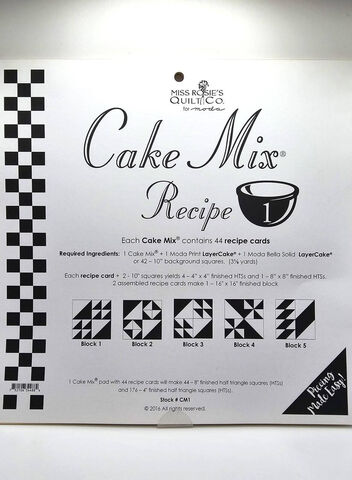 Moda Miss Rosie's Quilt Co. Cake Mix Recipe Cards
