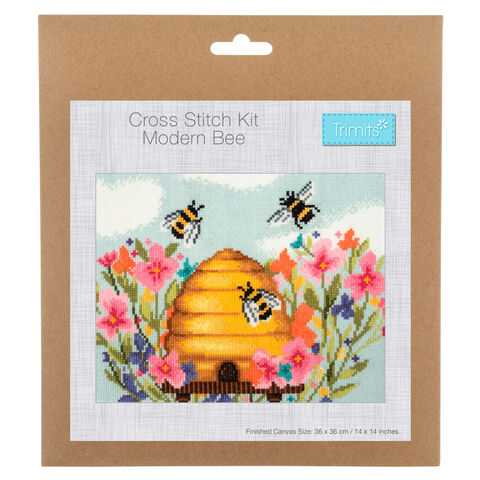 Trimits Cross Stitch Kit: Modern Bee
