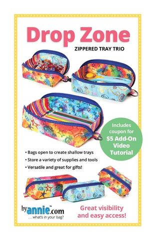 By Annie | Drop Zone Zippered Tray Pattern