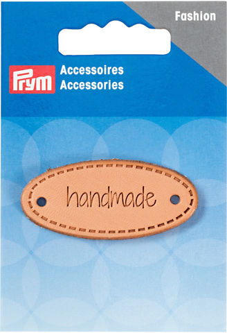 Prym Leather Oval Handmade Tag