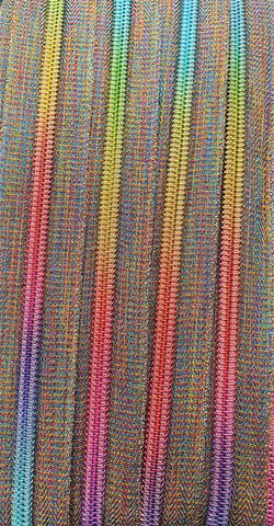 Continuous Zip | #5 Metallic Nylon Zip