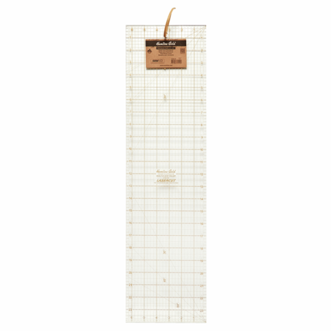 Hemline Gold Patchwork Ruler 24" x 6.5"