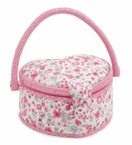 Hobby Gift | Pink Heart Shaped Sewing Box