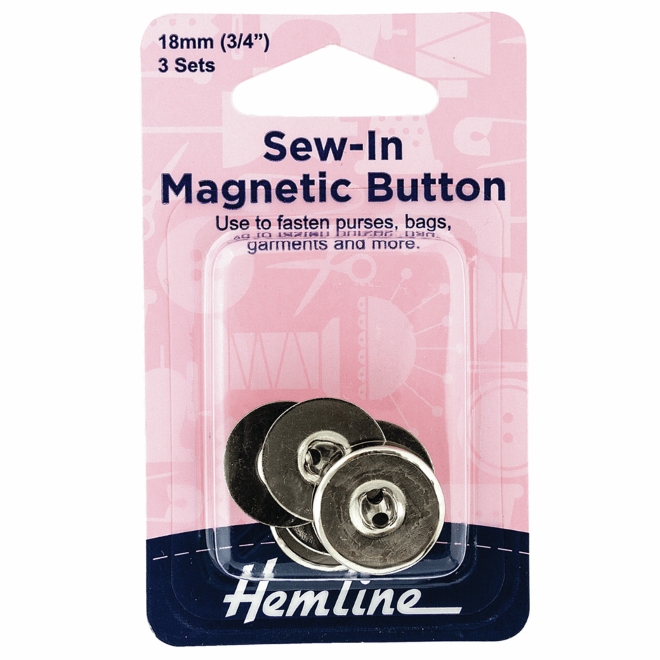 silver magnetic sew in button