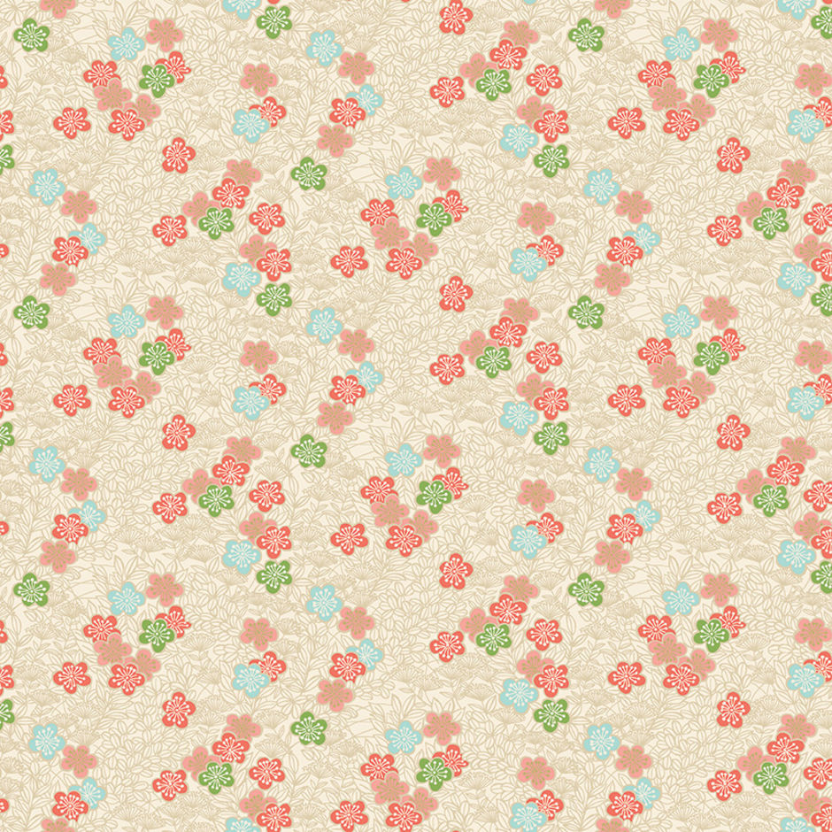 H172652 Bushclover on cream