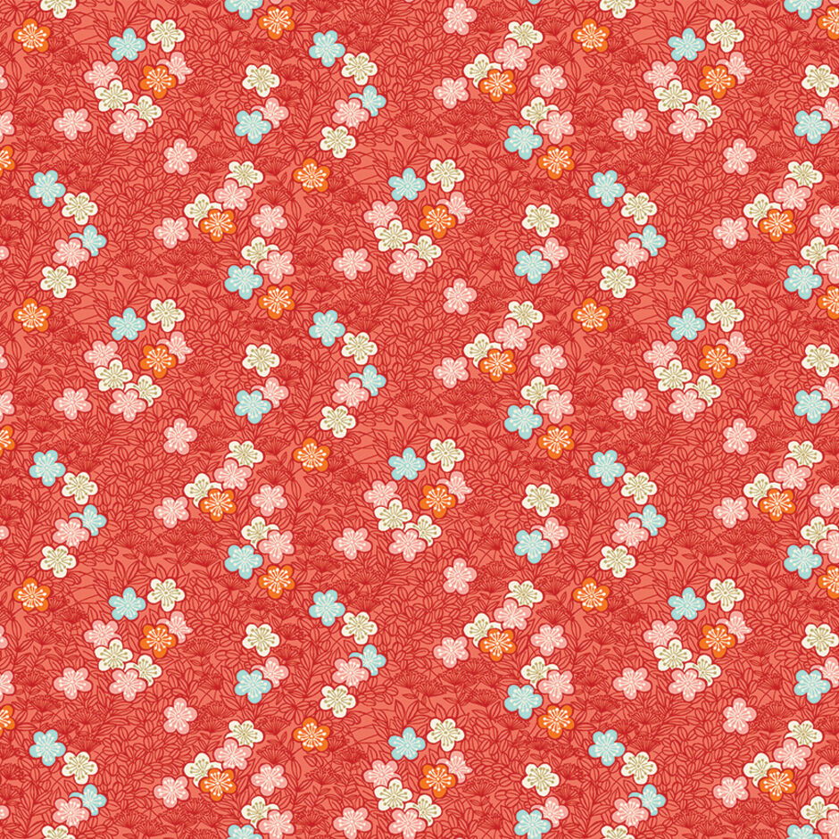 H172653 Bushclover on red