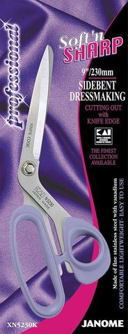Janome 9" Soft 'n Sharp Sidebent  Dressmaking scissors