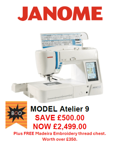 Janome Atelier 9 Sewing and Embroidery Machine