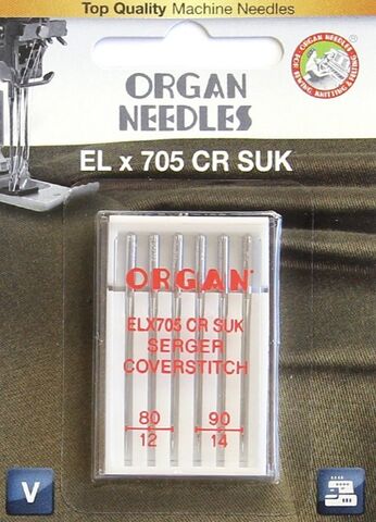 Organ ELX705 Serger/Coverstitch Needles