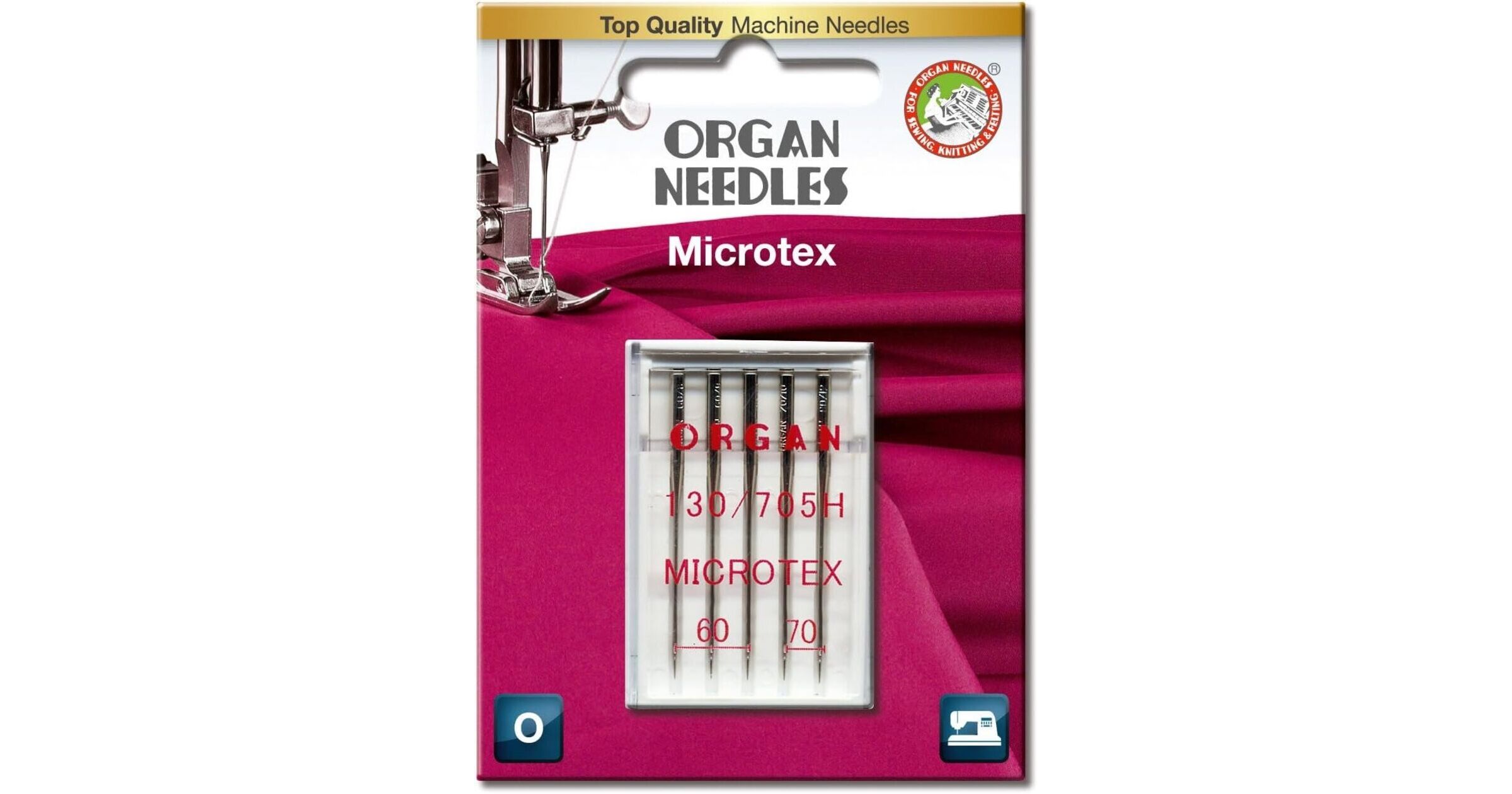 Organ Domestic Sewing Machine Needle Microtex