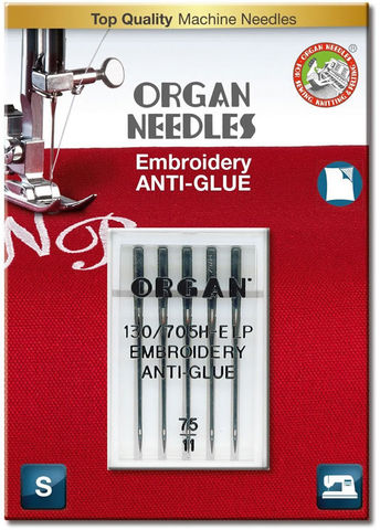Organ Domestic Sewing Machine Needle - Embroidery Anti-Glue Size 75