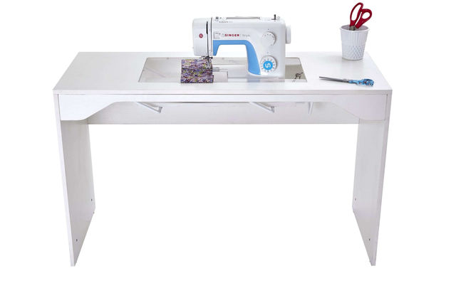 Horn Elements Sewing Table Unit In White