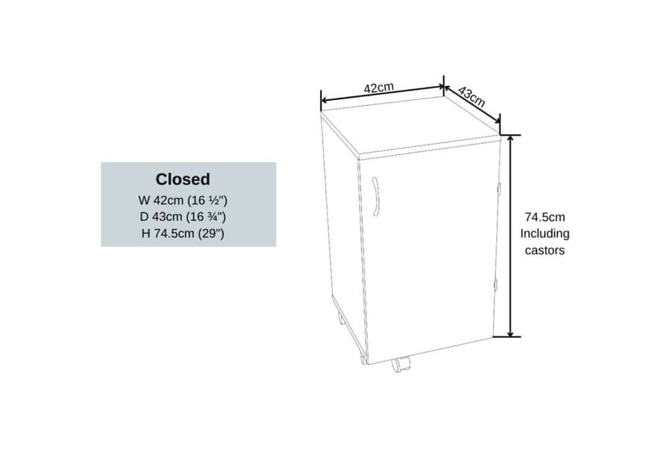 Horn Rolla Storage - Dimensions