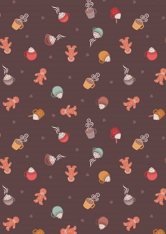 Roll Ends | Lewis & Irene - Gingerbread & Warm Mugs (dark chocolate)