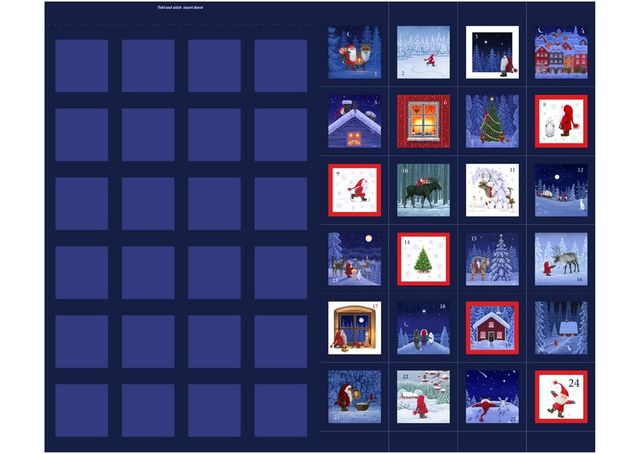 Lewis & Irene | Tomten & Friends 1 yard advent panel (CE11)