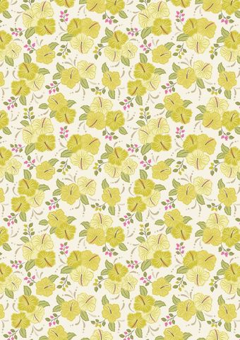 Lewis & Irene Fabric – Hibiscus (A192)