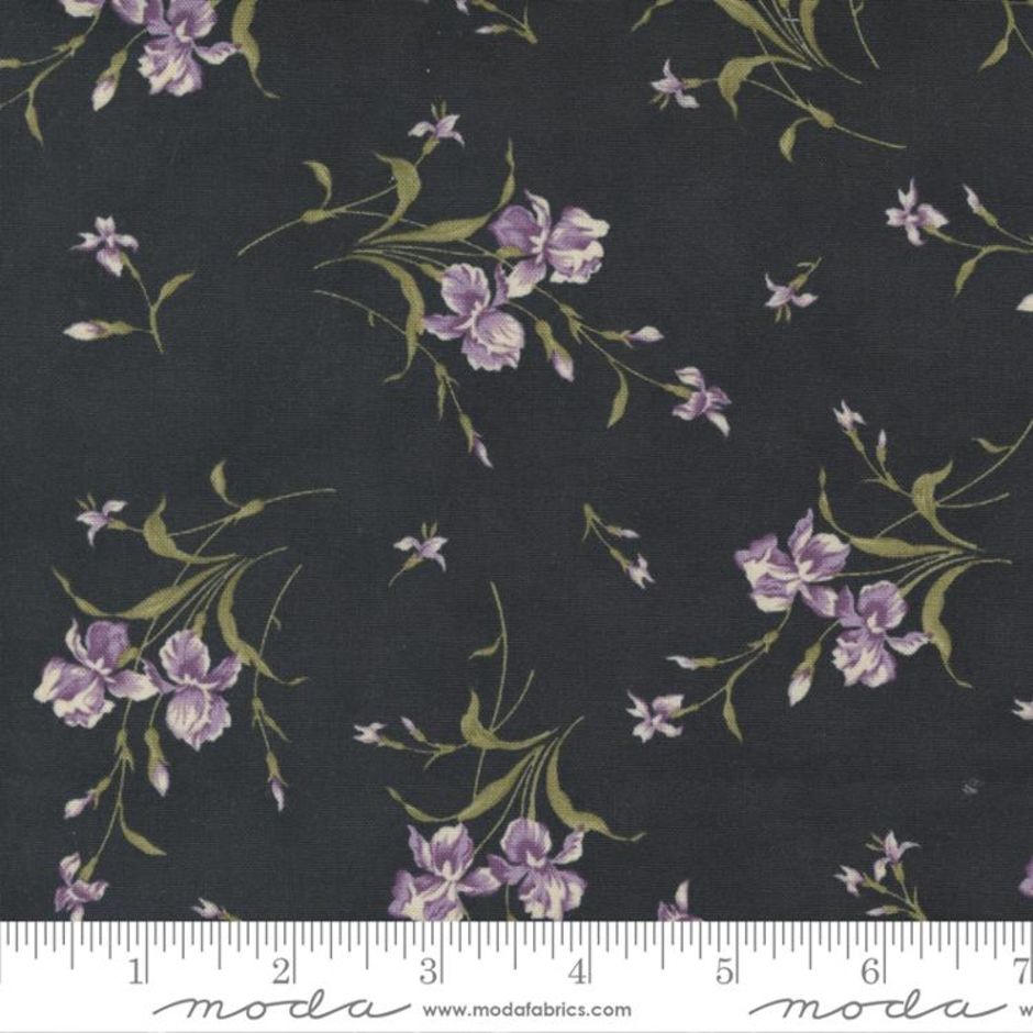 H173810 Small Floral Iris on ebony