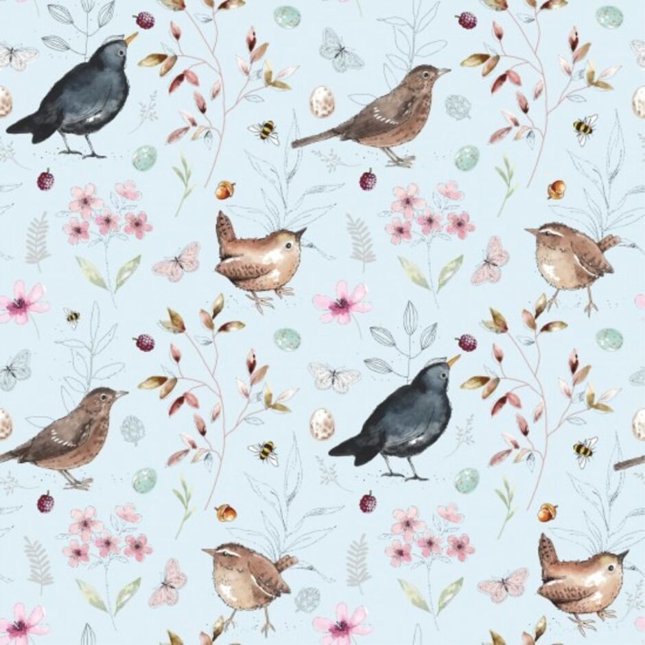 H174284 Bird Song on blue