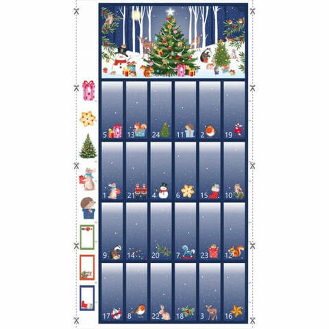 Nutex | Woodland Christmas Advent Calendar Panel